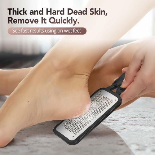 Foot File & Callus Remover 2-Pack Stainless Steel Double-Sided Foot Rasp