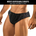 Men's Disposable Briefs Underwear Pack for Spa, Waxing & Tanning - Black 30 pcs