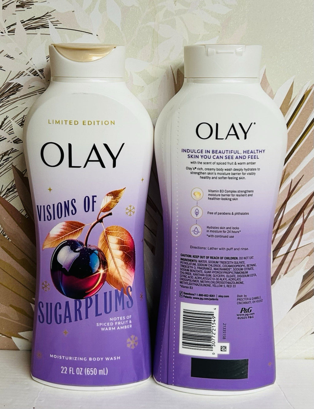 2-Pack Moisturizing Body Wash with Sugar Plums Scent - 22 fl oz Each