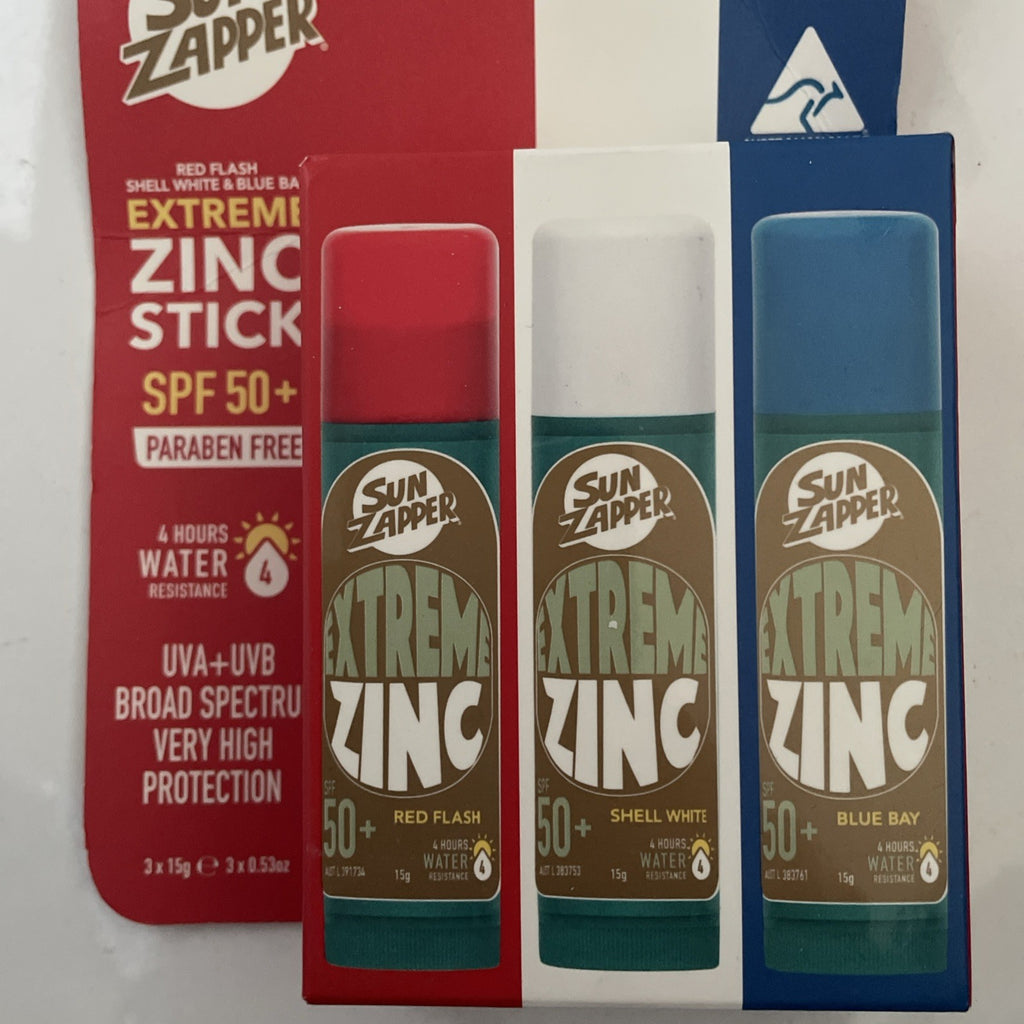 SPF 50+ Zinc Sun Stick Triple Pack Water-Resistant Outdoor Sun Protection