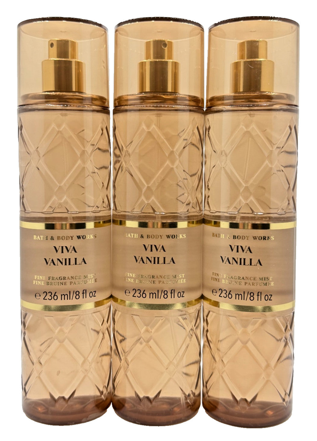 Viva Vanilla Fragrance Mist Spray - Pack of 3, 8 oz each
