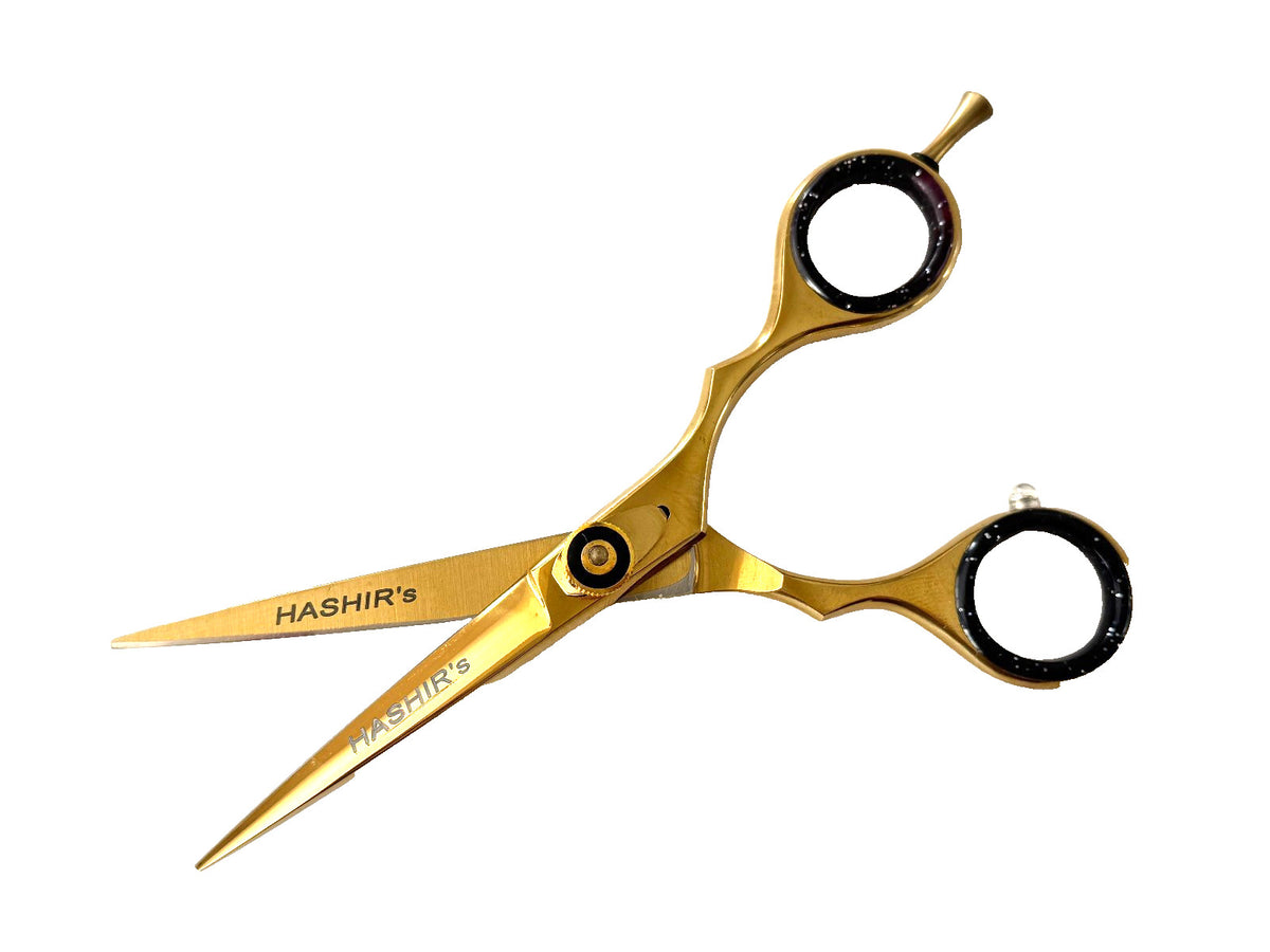 6-Inch Gold Hair Cutting Scissors for Barbers and Hair Stylists