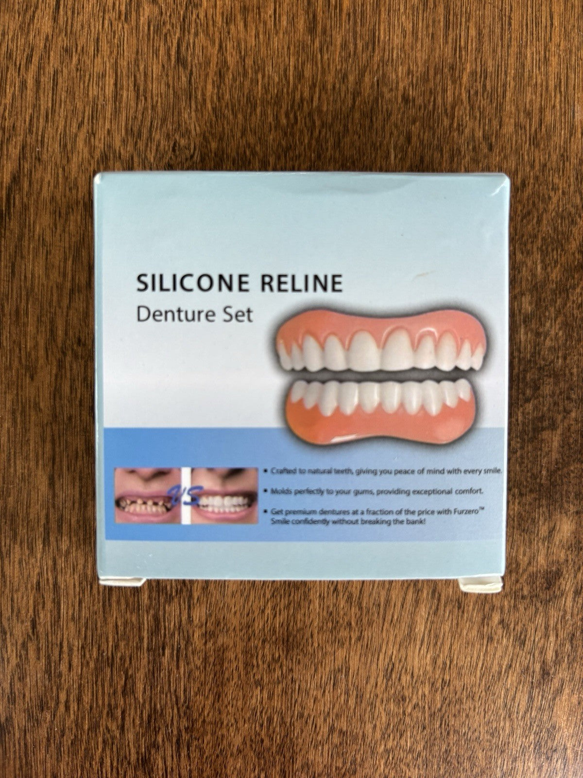 Natural Teeth Silicone Denture Set - Comfort Fit Flex Smile