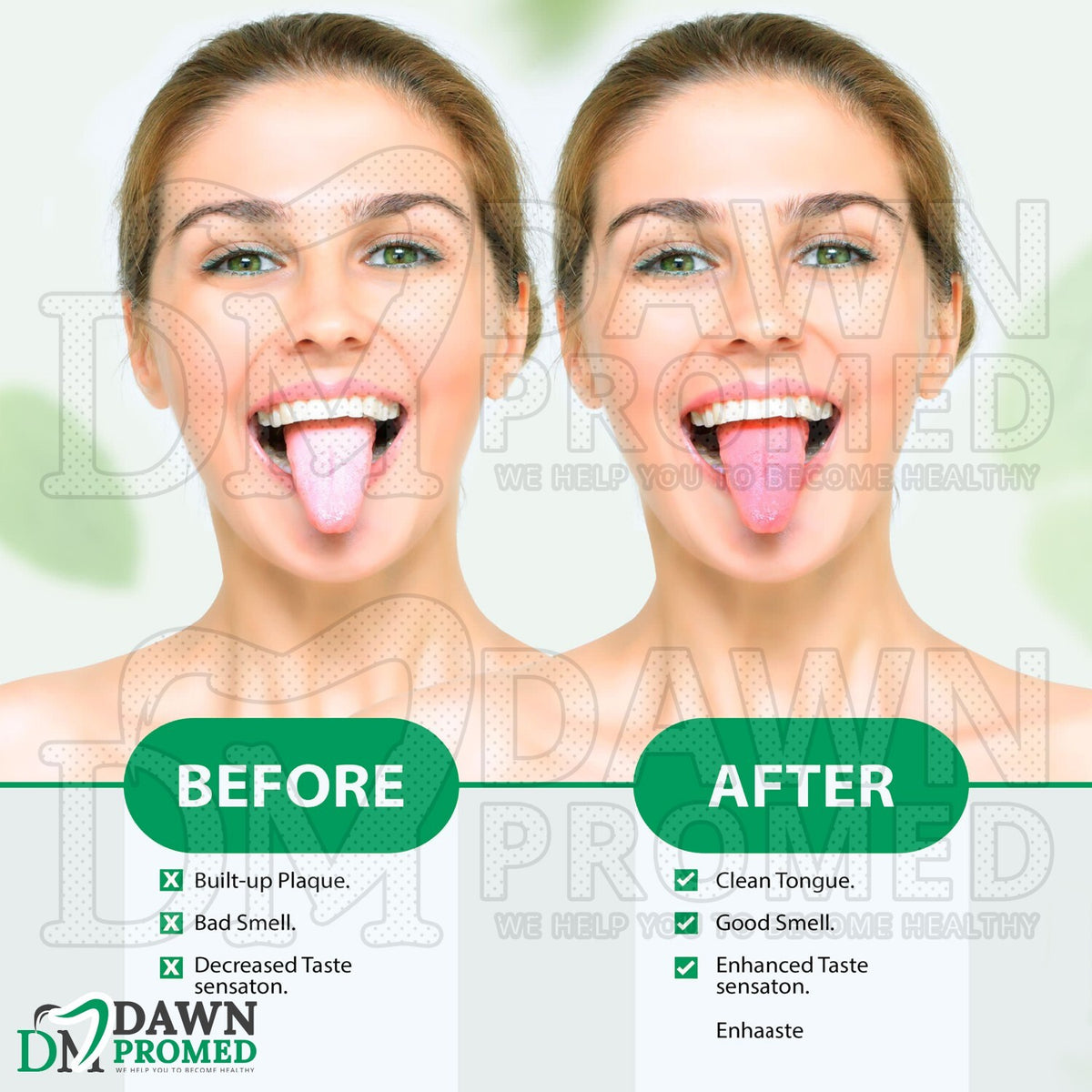 Metal Tongue Scraper Set - 6 Pieces 6-inch Oral Dental Care Tool