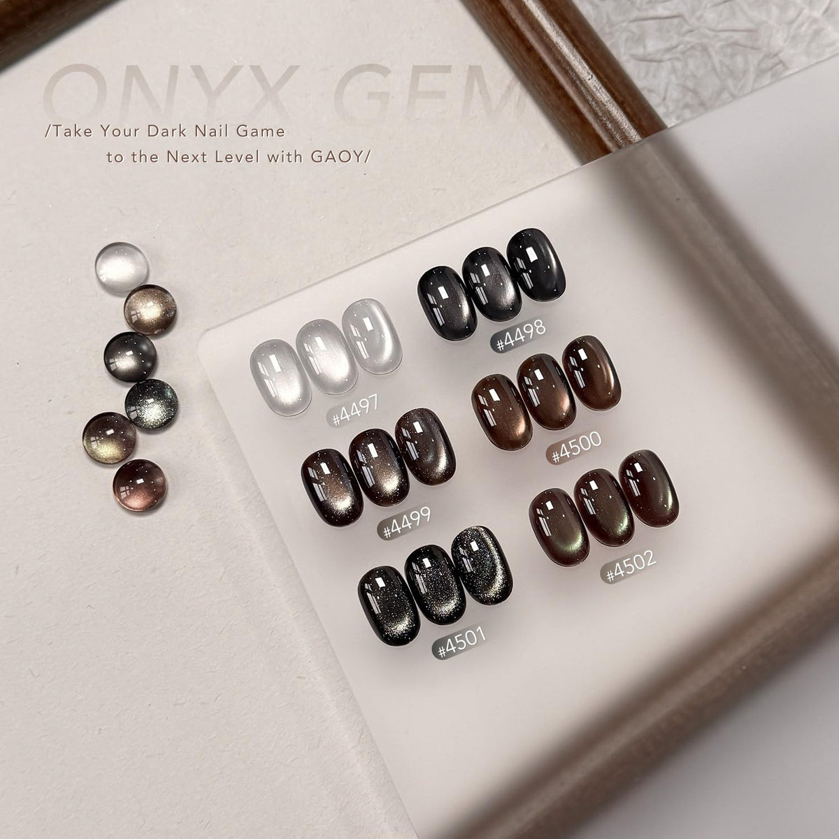 6-Color Cat Eye Gel Nail Polish Set with Magnet - Long-Lasting, Toxin-Free