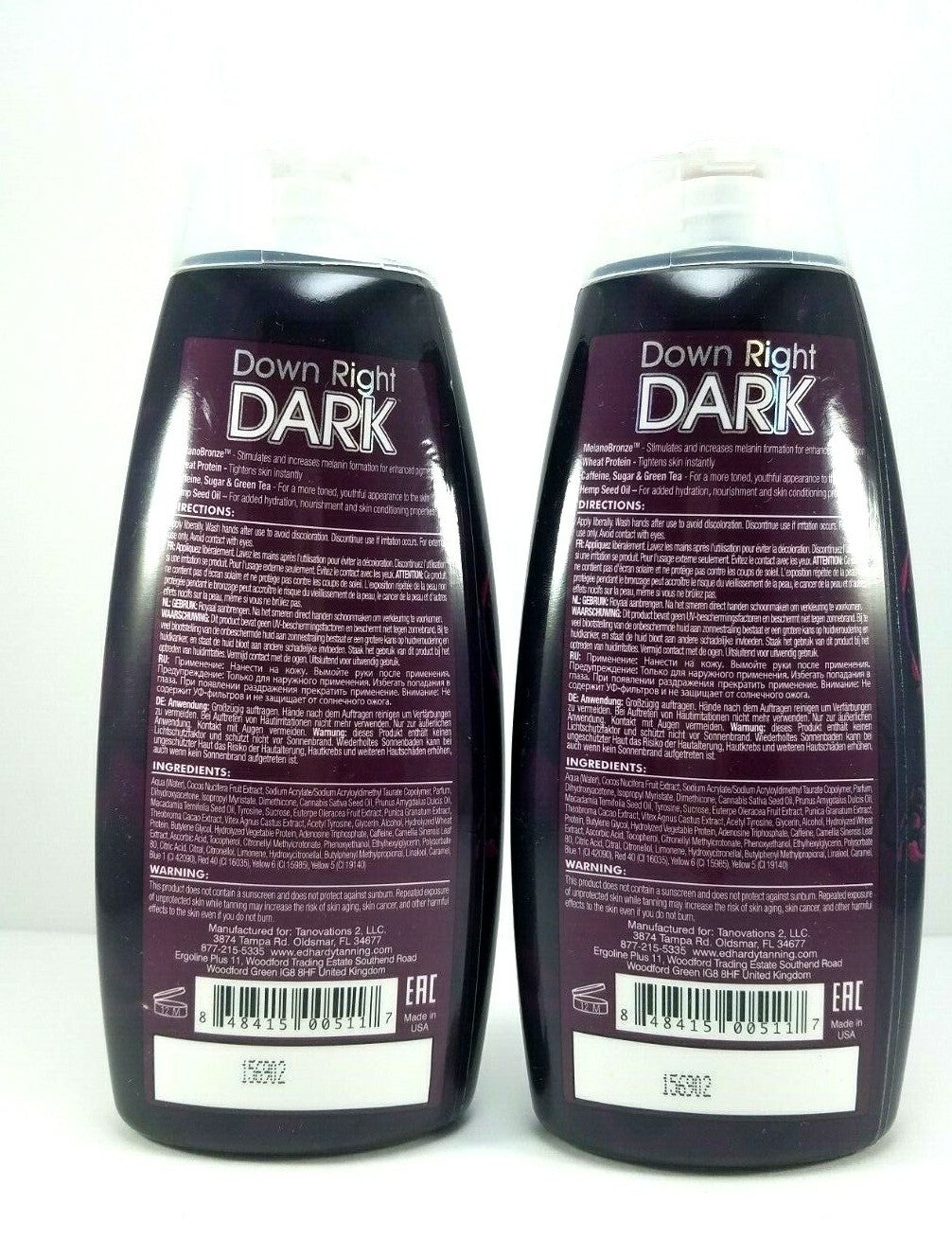 2 Pack Ed Hardy Dark Bronzer Indoor Tanning Lotion - Black DHA Formula