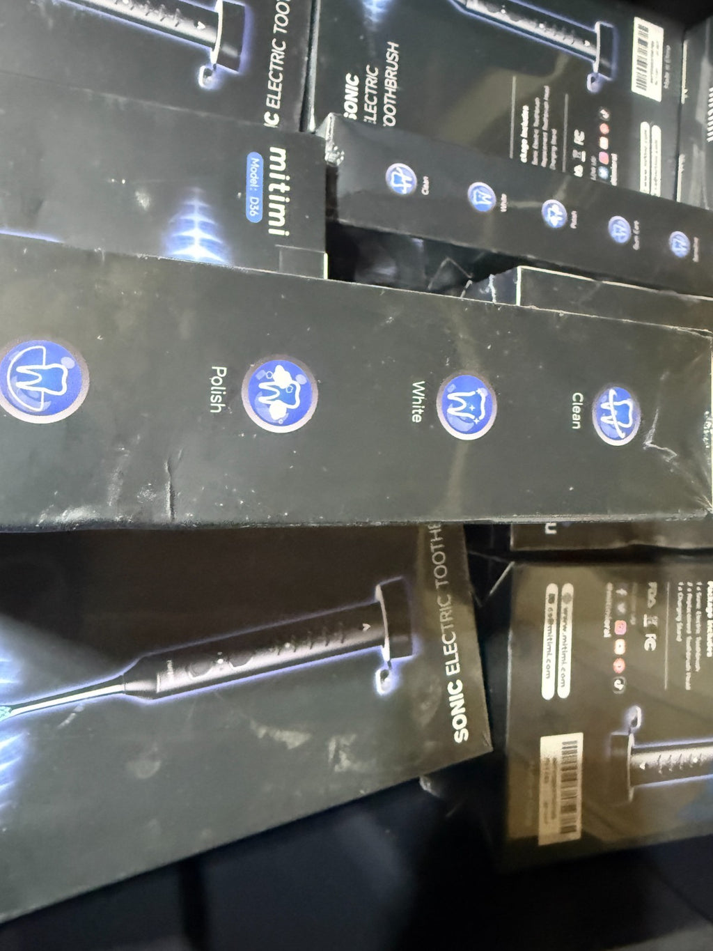 4 Pack Sonic Electric Toothbrush with 3 Intensity Levels & 5 Modes