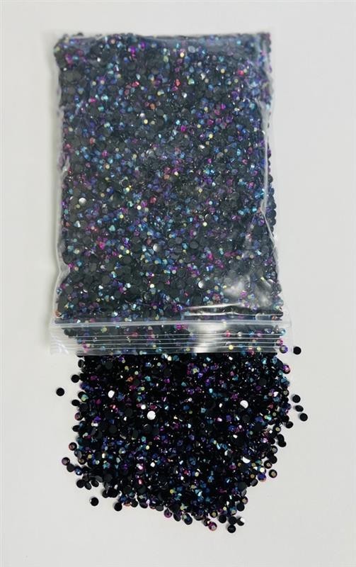 Multicolor 3mm Flat Back Crystal Rhinestones for Crafting & Nail Art - 5 Pack