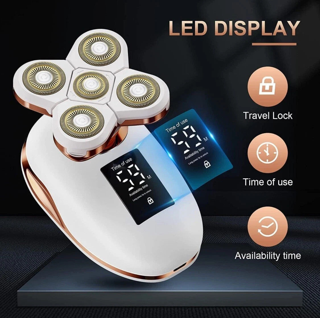 5-in-1 Women's Electric Shaver & Trimmer Kit - Waterproof Rechargeable Facial & Body Grooming