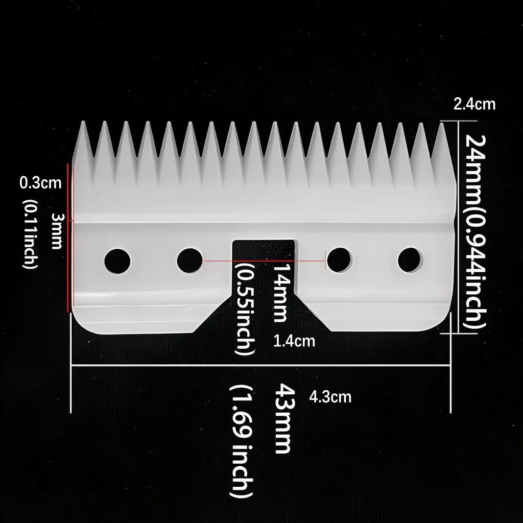 Ceramic Clipper Blade Replacement for Oster Wahl AG/A5 Clippers - 18 Teeth