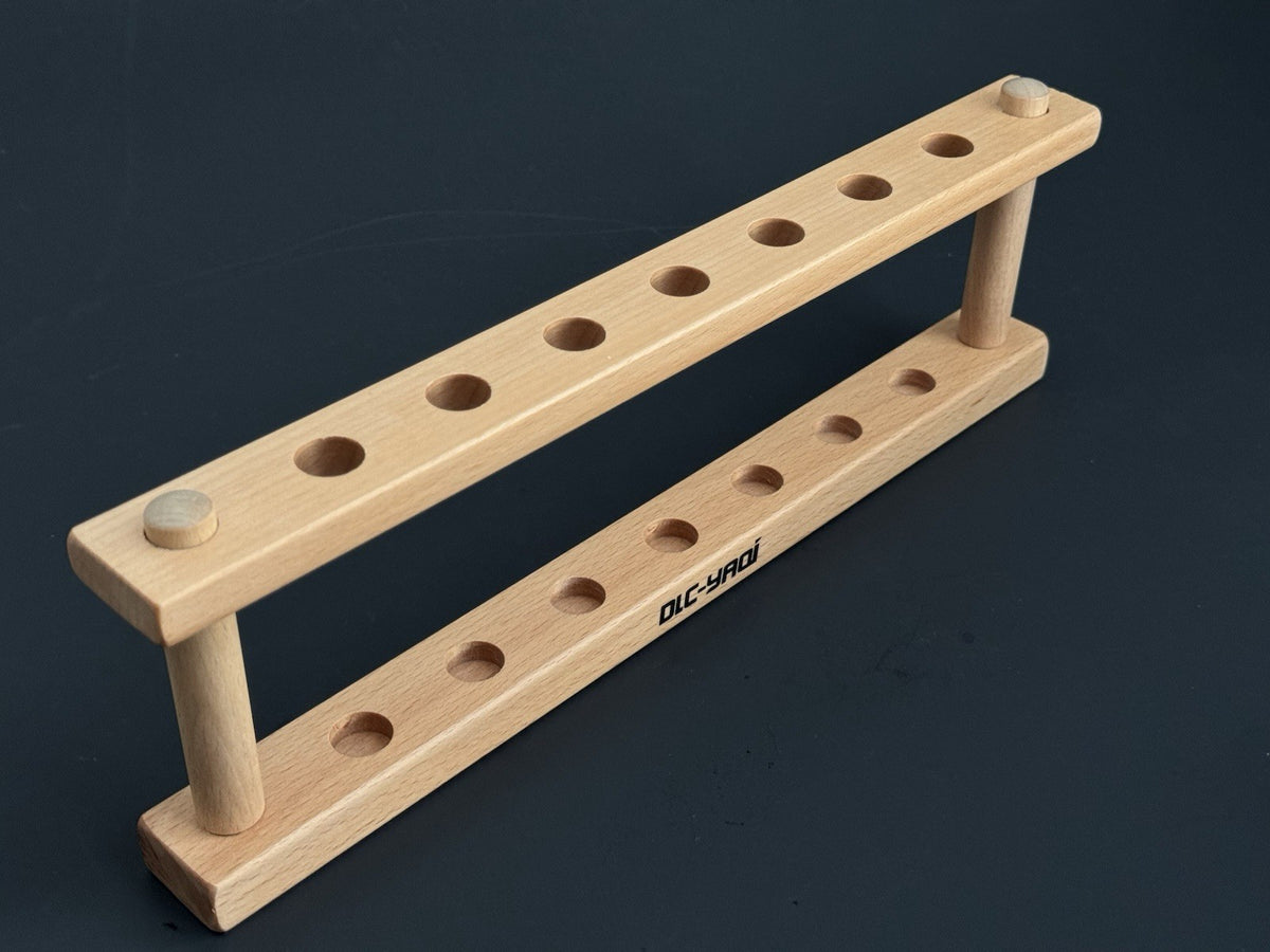 Wood Safety Razor Display Stand – 7 Holes, Countertop Storage for Razors