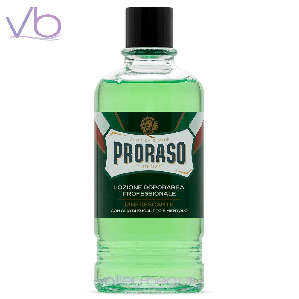 Proraso Green Aftershave Lotion with Eucalyptus & Menthol - 400ml Barber Size