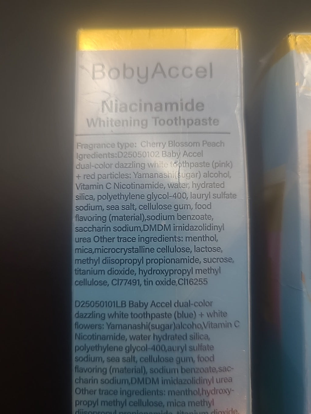 4 Pack Niacinamide Whitening Toothpaste 3.5oz Sealed Boxes - Exp 2028