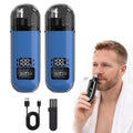 2-in-1 USB Rechargeable Nose & Ear Hair Trimmer with LED Display – Waterproof & Compact