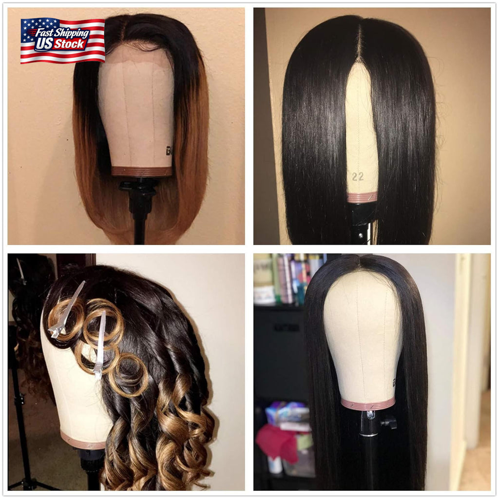20-24 Inch Cork Canvas Mannequin Head for Wig & Hat Display
