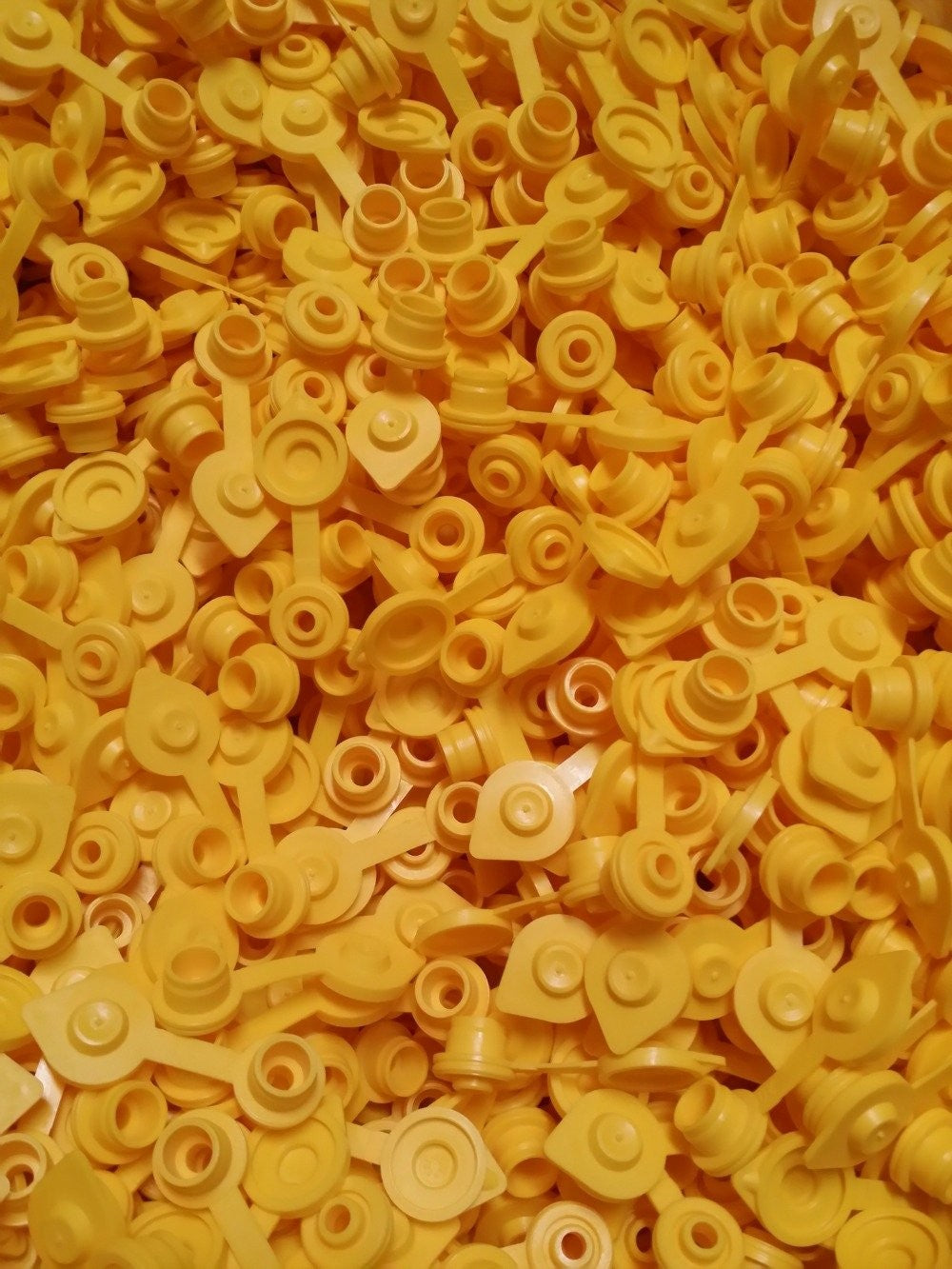 10 Pack Gas Can Vents for Plastic Gas Cans - Yellow Fuel Vent Caps