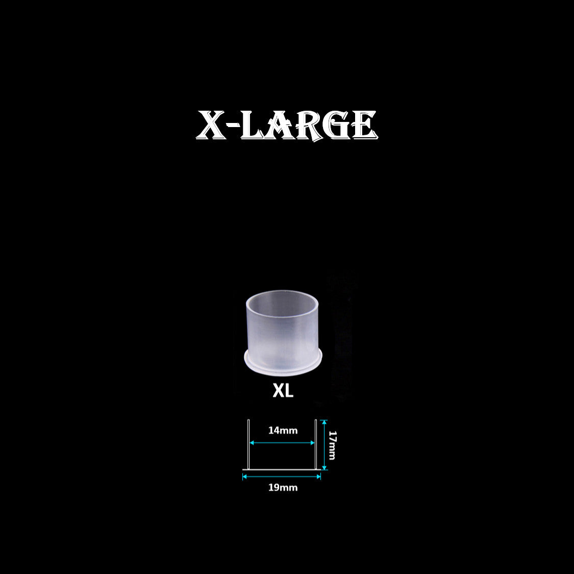 Disposable Ink Cups Flat Bottom, Mixed Sizes & Counts for Tattooing
