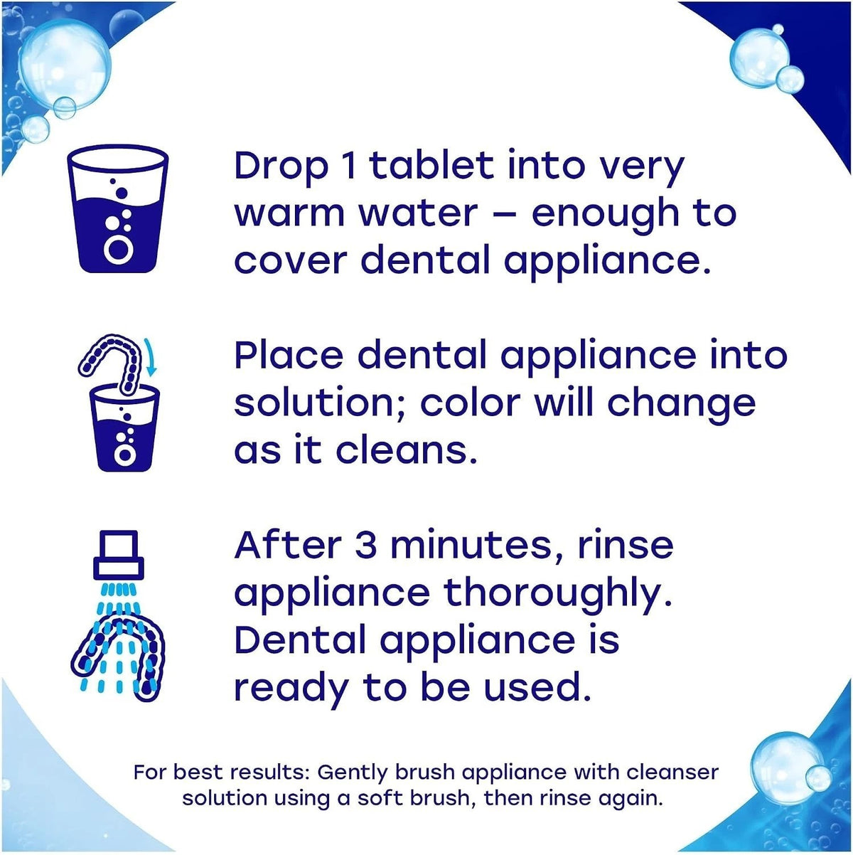 Denture & Retainer Cleaning Tablets - Minty Fresh, 126 Count