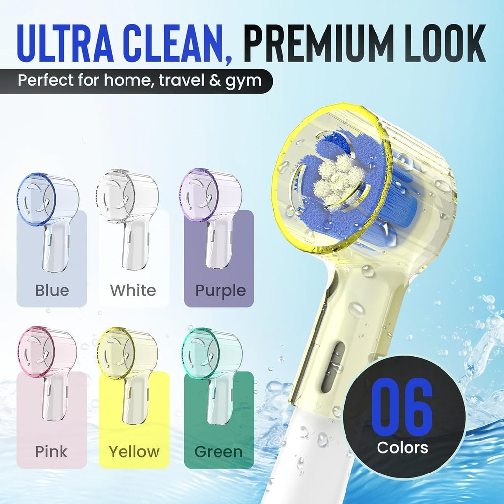 6-Pack Toothbrush Covers for Oral-B iO Electric Toothbrush Heads - Travel & Hygiene