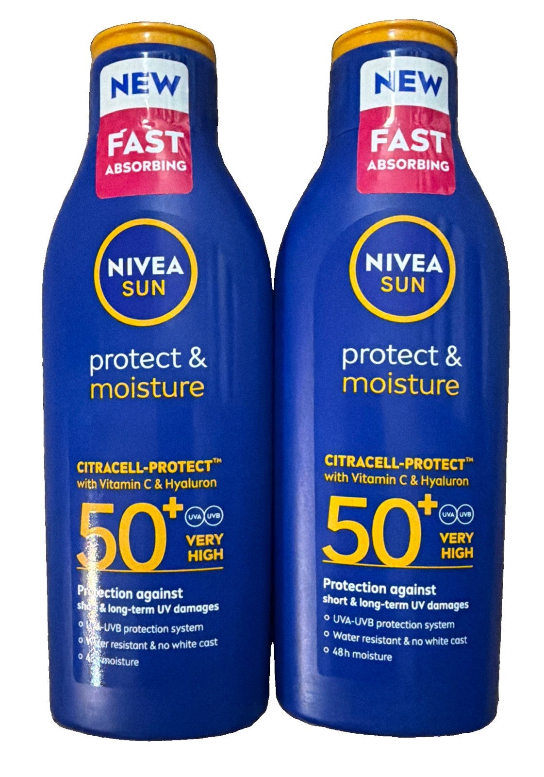 Nivea Sun Protect & Moisture SPF50+ Sunscreen Lotion 2x200ml