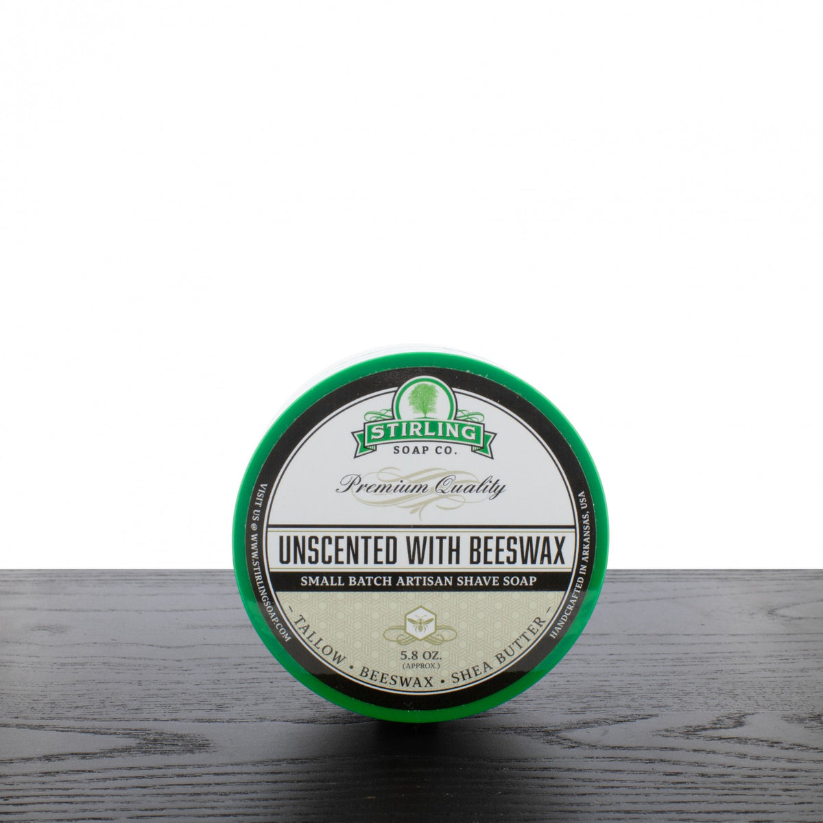 Unscented Beeswax Shave Soap - 5.8 oz, Gentle & Protective for Sensitive Skin