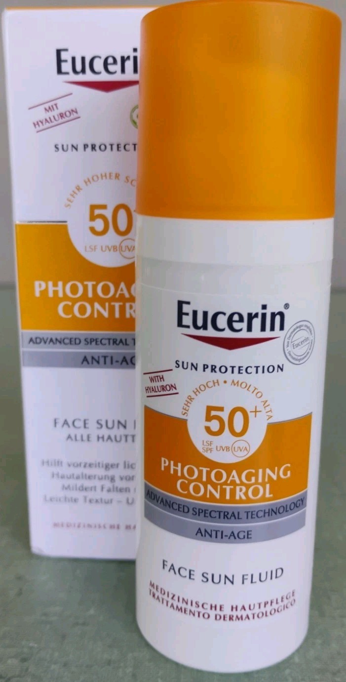 Eucerin Sun Fluid Anti-Aging SPF 50 50ml Hydrating Sunscreen for Face & Decollete