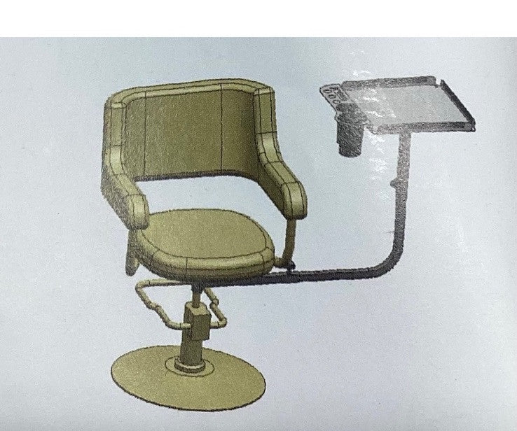 Adjustable Salon Tray for Barber Chairs Hair Extension and Tattoo Tools