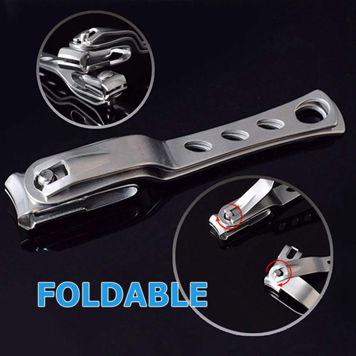 Heavy Duty Stainless Steel Toe Nail Clippers for Thick Hard Nails - Large Size