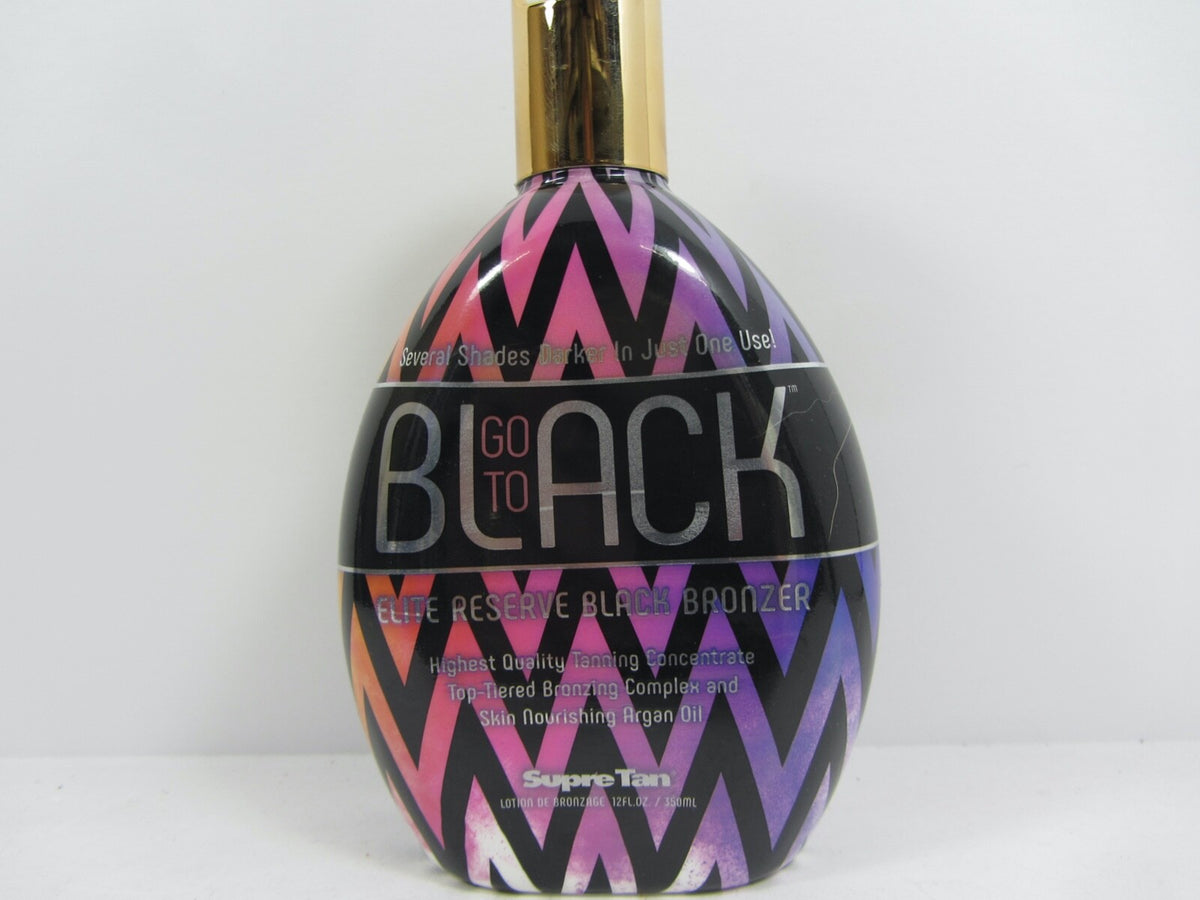Supre Go To Black Elite Reserve Black Bronzer Tanning Lotion 12oz