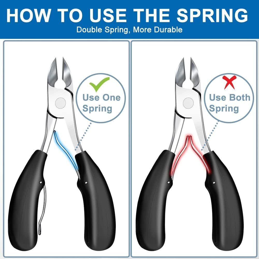 Heavy Duty Toenail Clippers for Thick & Ingrown Nails - Elderly Foot Care