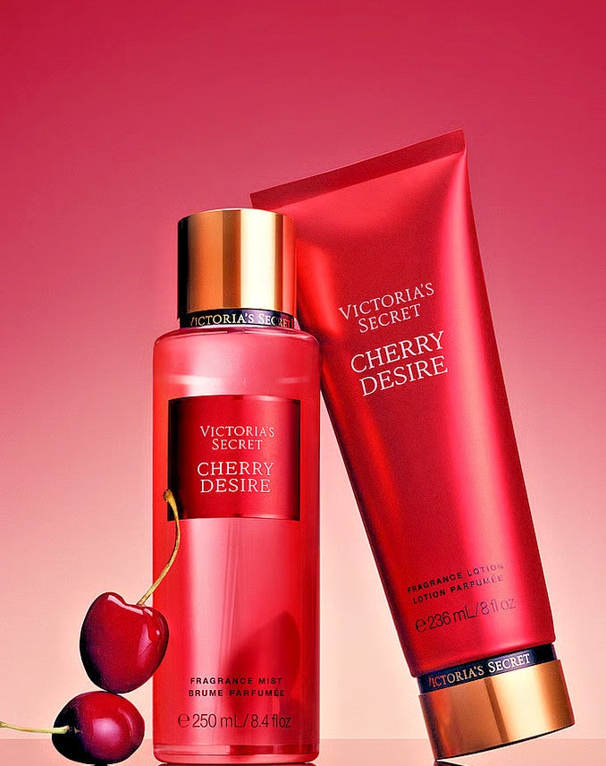 Victoria's Secret Cherry Desire Body Mist & Lotion Duo Set - New