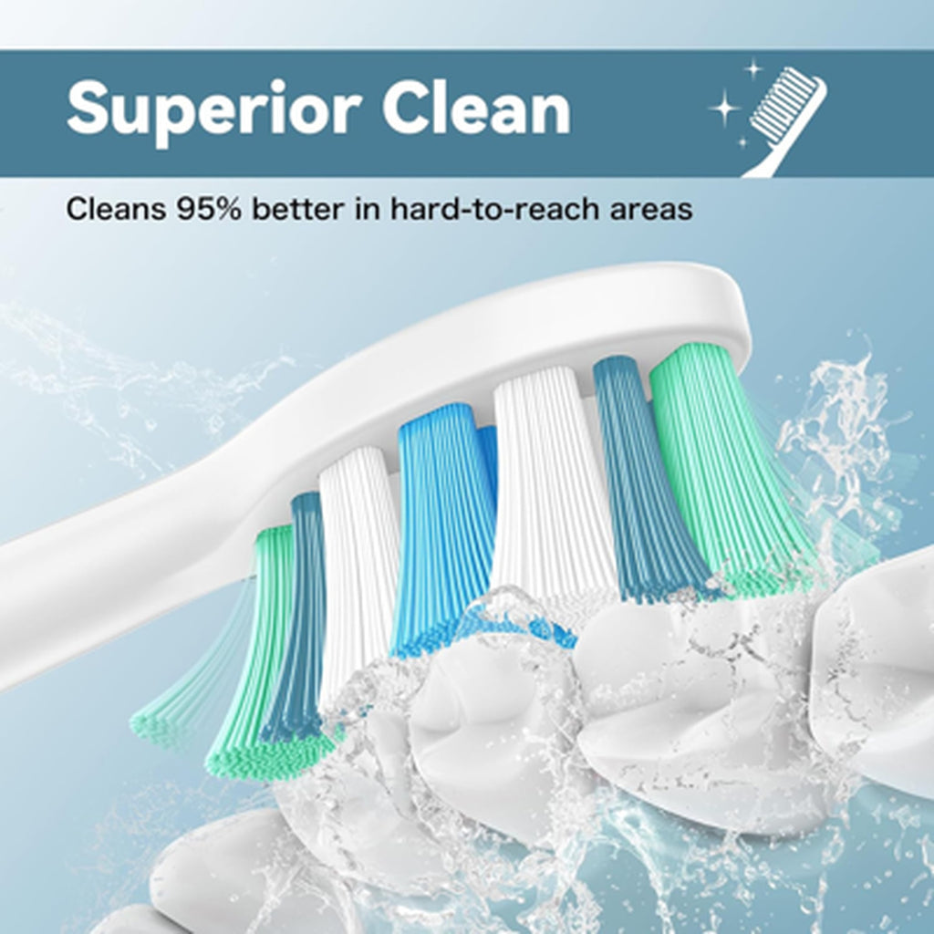 Electric Toothbrush Replacement Heads 8 Pack Soft Dupont Bristles Compatible with Philips Sonicare