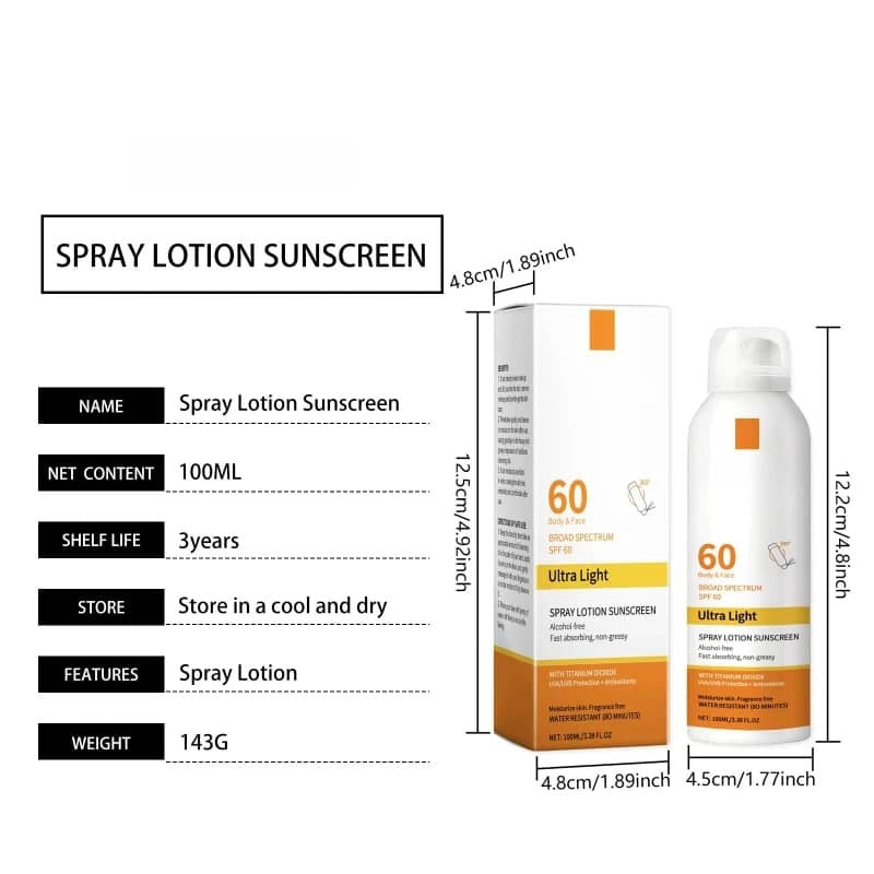 Moisturizing Sunscreen Spray SPF 50 UV Skin Protection 100ml