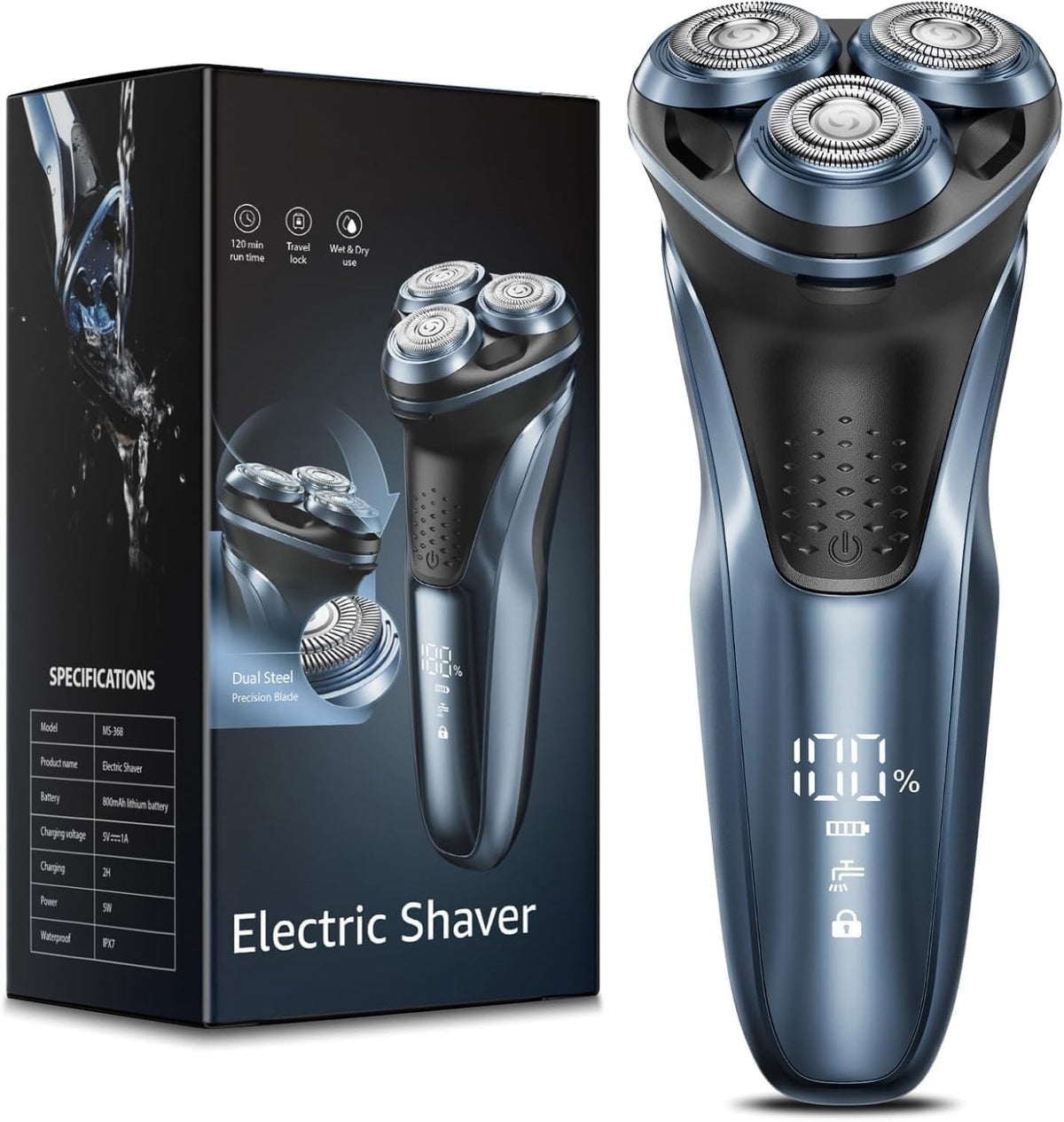 5D Waterproof Electric Razor for Men - Wet & Dry Shaving, Close Cut, USB-C Charging