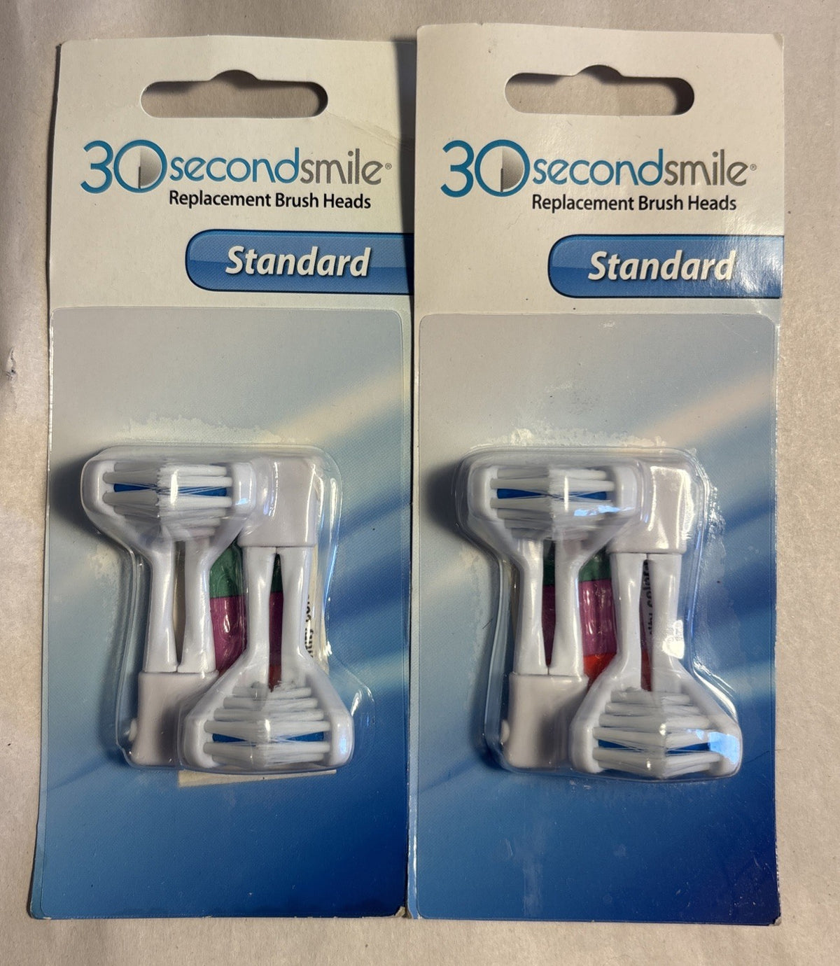 2-Pack 30 Second Smile Toothbrush Replacement Heads - Standard Size