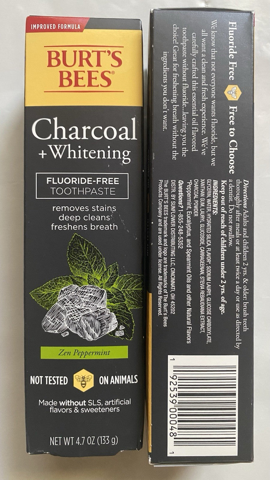 Charcoal Whitening Toothpaste - Fluoride-Free Peppermint 2-Pack