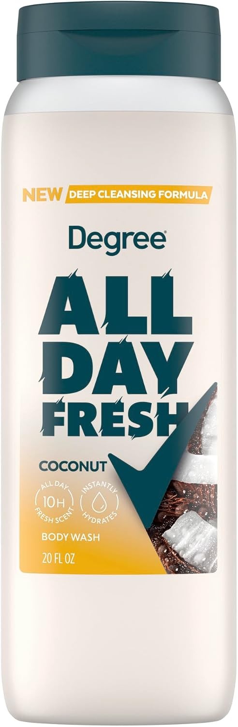 All Day Fresh Coconut Body Wash - Deep Cleansing Hydrating Shower Gel 20 oz