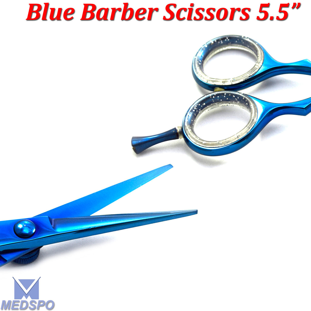 Professional Blue Hair Cutting Scissors 5.5 Inch Sharp Blade Salon Shears