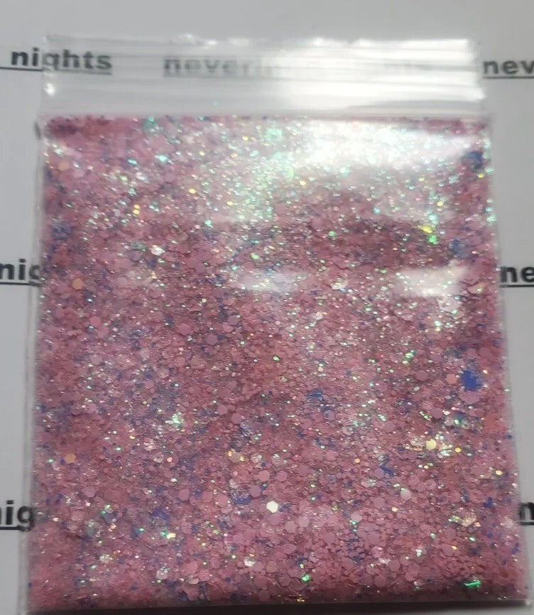 Glitter Mix for Nails - Fine Hexies Nail Art Decoration, 1.5 tsp