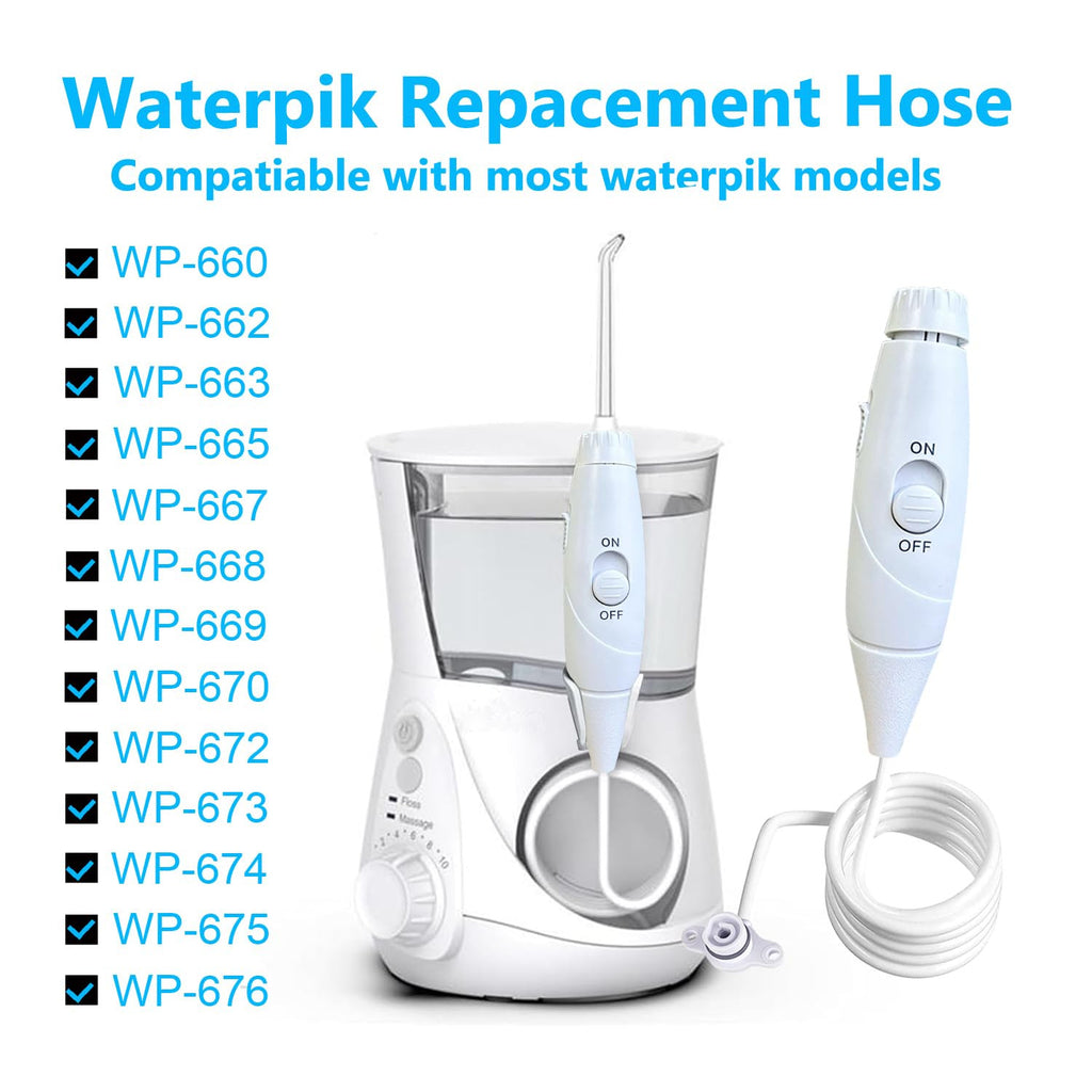 Water Flosser Replacement Hose and Handle Set for Oral Hygiene Devices