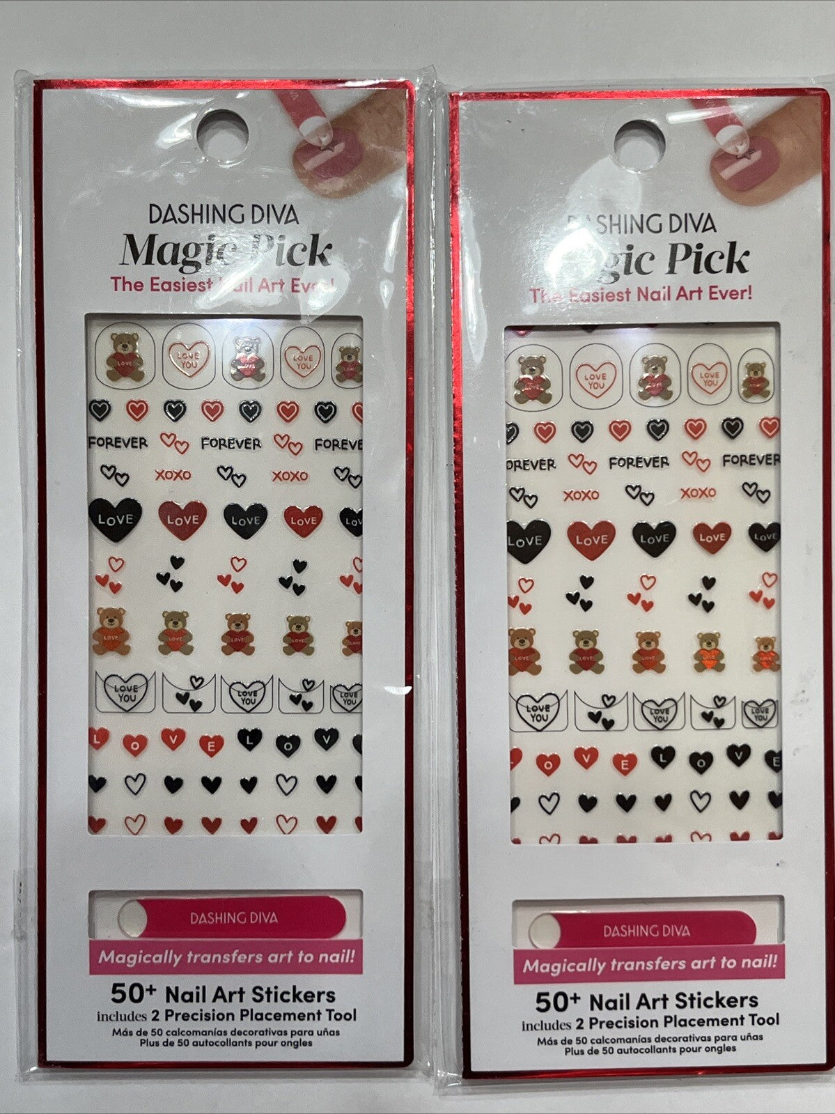 Nail Art Stickers Pack - Easy DIY Nail Decor, 50+ Designs, 2 Pack