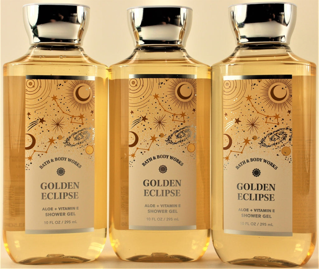Bath & Body Works Golden Eclipse Body Wash Shower Gel 10oz - Set of 3