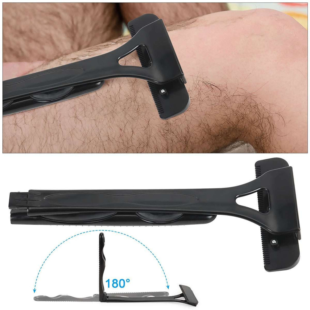 Back Razor Shaver for Body Hair Removal with Long Handle and Replacement Blades