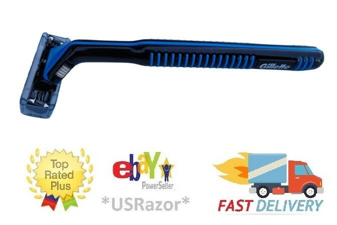 Gillette Sensor Razor Handle with 3-Blade Refill - Heavy Duty Metal
