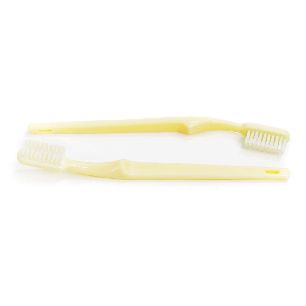 Adult Ivory Medium Toothbrush with Ergonomic Curved Handle - 144 Pack