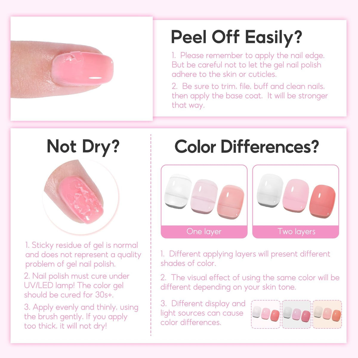 Neon Jelly Gel Nail Polish Set - 6 Vibrant Colors for Creative Nail Art