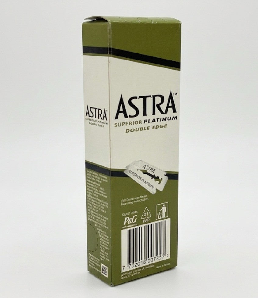 300 Astra Superior Platinum Double Edge Safety Razor Blades - Made in Russia