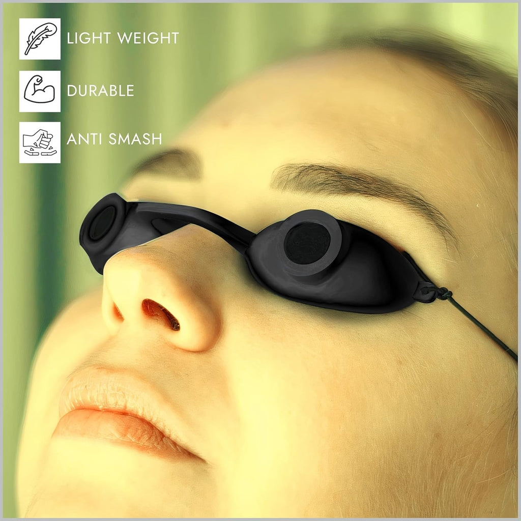 Flexible UV Eye Protection Goggles for Indoor Tanning & Light Therapy
