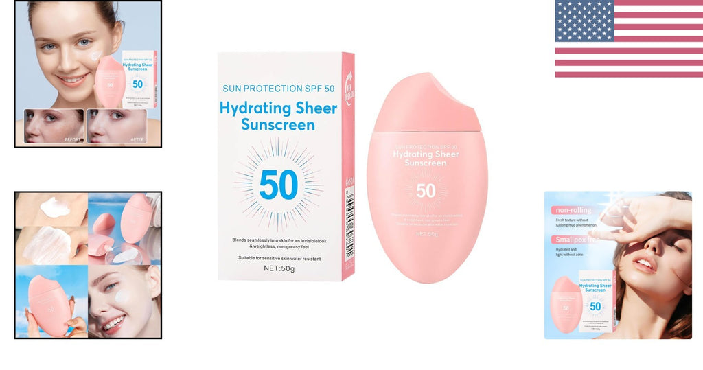 SPF 50+ Hydrating Water Gel Sunscreen - Waterproof, Non-Greasy, Light & Invisible