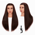 Cosmetology Mannequin Head for Hairdressing Training with Human Hair - 26-28 Inches